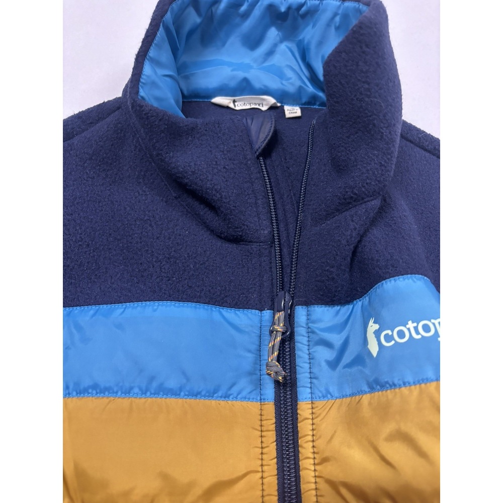 Cotopaxi Men Teca Fleece Full Zip Jacket S Blue Stripe Hike Outdoor Gorp Retro - Picture 3 of 5